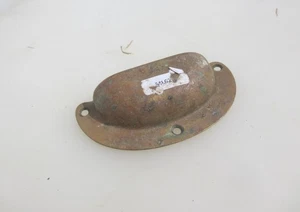 Vintage Brass Drawer Cup Handle Cupboard Pulls Shell Old Antique x1 - Picture 1 of 8