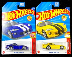 2025 Hot Wheels 96 Dodge Viper GTS Blue, Yellow Rally Stripes, 1st Edi. Konvolut 2 - Bild 1 von 11