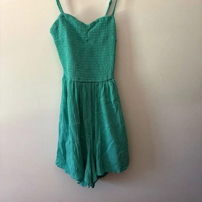 Mameluco fluido para mujer XS Hollister azul recortado trasero con bolsillos Foto 1 de 4