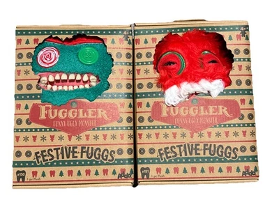 New Christmas Fuggler Santa & Elf  9" Plush Funny Ugly Monster Festive Fuggs - Image 1 of 4