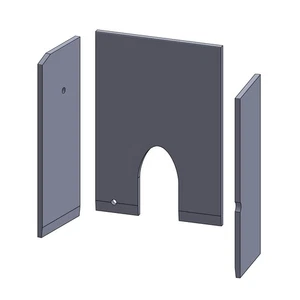 Feuerraumauskleidung Passend für Haas und Sohn Pallazza 2** Kamin Ofen 3-teilig - Bild 1 von 8