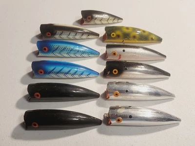 11 Bomber Popper Fishing Lures 2 3/8" & 3" Read Description - Image 1 of 4