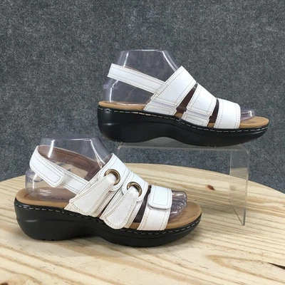 Босоножки женские Clarks 6,5 M Merliah 2 Bali повседневные белые на танкетке 26181719 - Изображение 1 из 4