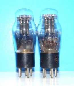 No type 76 RCA radio audio amplifier vacuum 2 tubes valves tested ST shape 276 - Picture 1 of 3