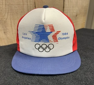 Vintage 1984 Los Angeles Olympics Snapback Mesh Hat/Cap Red White Blue USA - Bild 1 von 11