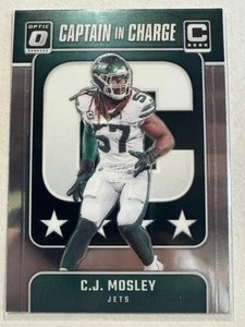 2024 Panini Donruss Optic C.J. Mosley Captain In Charge #9 Jets - Picture 1 of 2