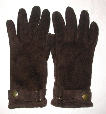 Guantes de cuero de gamuza marrón vintage Lizden para mujer talla S forrados clásicos de conducción Foto 1 de 4