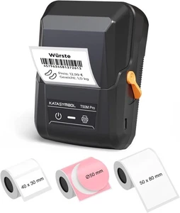 SUPVAN Katasymbol T50M Pro Bluetooth Etikettendrucker | mit 3 Etikettenrollen - Bild 1 von 10
