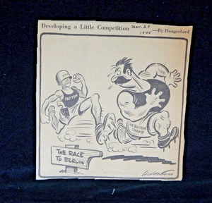 VINTAGE ORIGINAL 1945 WW2 CY HUNGERFORD POLITISCHE KARIKATUR RUSSLAND PATTON - Bild 1 von 1