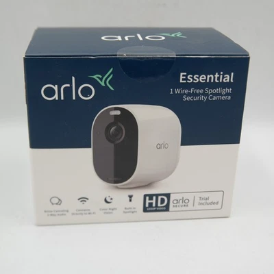 Arlo Essential Wire Free Spotlight Security Camera 1080p VMC 2030-100NAS NEW - Image 1 of 4