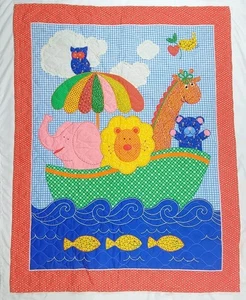 Arche Noah Babydecke Decken 2er Set Tiere Kinderzimmer Deko Zwillinge Decken - Bild 1 von 13