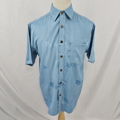 Duke Kahanamoku Men's Rayon Floral Hawaiian Shirt Blue Medium New NWT - Image 1 of 4