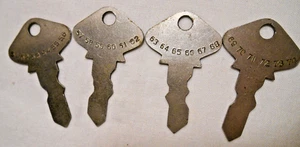 Lot 4 Vintage Old Antique 1919-1927 FORD Model T Dealer Master Key Set #'s 51-74 - Bild 1 von 4