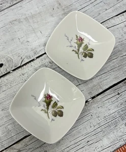 JUEGO VINTAGE 2 PALMADITAS DE MANTEQUILLA ROSA ROSENTHAL ALEMANIA ROSALIND PORCELANA FLORAL🌹 - Imagen 1 de 10