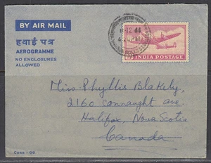 India - Dic 1962 Aerograma a Canadá - Imagen 1 de 1