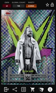 Tyler Bate Checkerboard Base Iconic - Topps Slam WWE Finest 25 - Picture 1 of 1