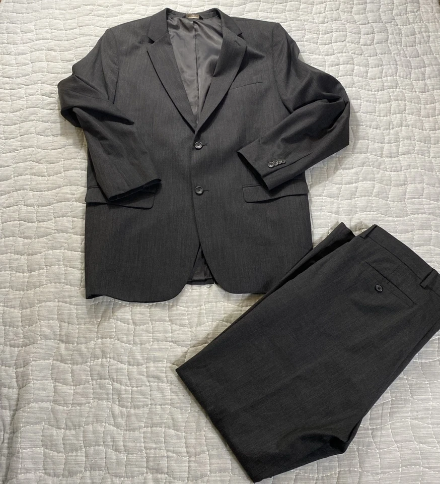 Banana Republic Suit Mens 46L 38x32 Tailored Slim Fit Blazer Pants Set Formal - Image 1 of 4