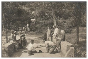 S5877/ Italien Foto AK Jungen Knobeln   ca 1925 - Bild 1 von 2