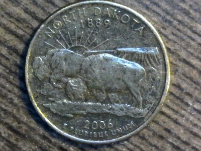 2006-P North Dakota State Quarter Improperly Annealed Planchet - Image 1 of 3