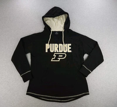 Womens LARGE Purdue Boilermakers University Football Tunic Pullover Hoodie Shirt - Image 1 of 4