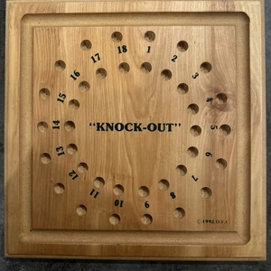 Vintage Muggins & Knock-out Massivholz Brettspiel 1990-92 *unvollständig/nur Brett - Bild 1 von 4