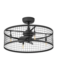 Matte Black 24" LED Fandelier from the Finnigan Collection - Picture 1 of 1