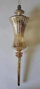 Vetro mercurio oro vintage vetro da appendere decorazione natalizia finale 12"L - Foto 1 di 9