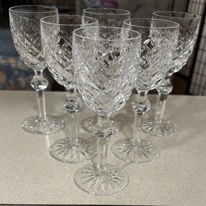 Set Of 6 Vtg Waterford Crystal Powerscourt Port Wine Glasses 5 7/8" Ireland - Picture 1 of 6