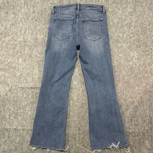 Jeans Just USA elasticizzato cropped svasato donna sfilacciato alla caviglia denim vita media - taglia 12 - Foto 1 di 14