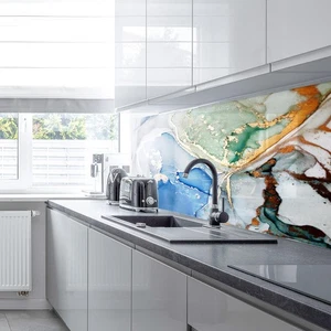 Premier Range Acryl Spritzschutz blau grün und Zubehör - Bild 1 von 5