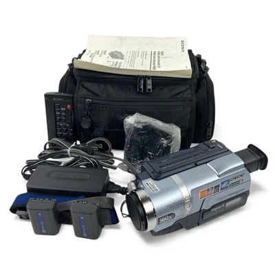 Sony Handycam DCR-TRV140 Digital 8 Video Camera Recorder w/ 2 Batteries, Charger - Image 1 of 4