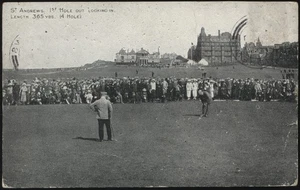 Photochrom - 'James Baird and J H Taylor 1st Green St Andrews Old Course Post... - Picture 1 of 2