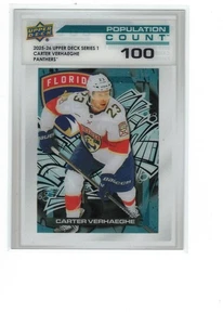 2025-26 Upper Deck Series 1 Population Count 100 #PC-6 Carter Verhaeghe - Bild 1 von 1