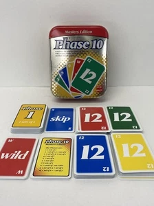 PHASE 10 Masters Edition Collectible Tin 2003 Card Game Complete No Instructions - Picture 1 of 3