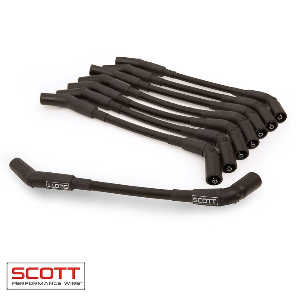 SCOTT PERFORMANCE GM LS Truck Spark Plug Wire Set 45-Deg - Gray CH-LS-T-3 Foto 1 de 1