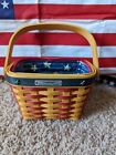 Longaberger 2001 Inaugural Basket with Fabric Liner, Tie On Tassel, Star Rivets