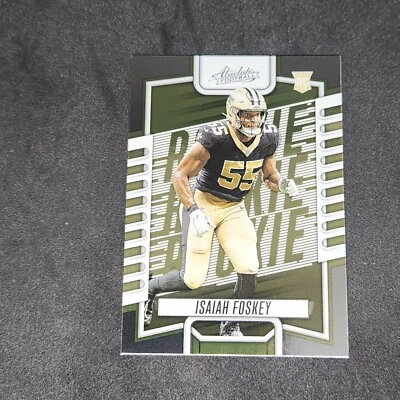 2023 Panini Absolute Football RC Isaiah Foskey New Orleans Saints Rookie #166 - Image 1 of 2