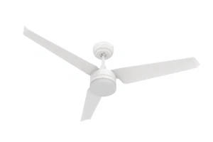 52" White Downrod Ceiling Fan with Led Light, Voice&Wifi Control - Picture 1 of 11
