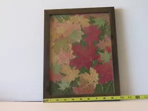 Collage Display of Fall Leaves 10"x13"x.5". Beautiful Colors. Free Shipping - Picture 1 of 6