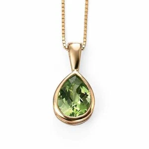 Elements Oro GP460G Pendente A Goccia Di Peridoto - Picture 1 of 3