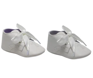 Unisex Baby Christening Shoes with Cross Design - Ideal for Religious Ceremonies - Picture 1 of 12