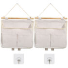 2pcs 3 Compartments Convenient Home With Sticky Hook Hanging Storage Bag Shop RV