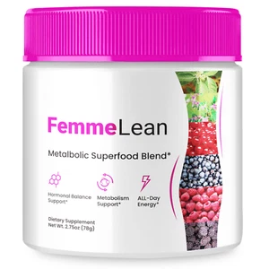 FemmeLean Superfood Powder Supplement, Femme Lean Weight Management (1 Pack)  - Picture 1 of 3