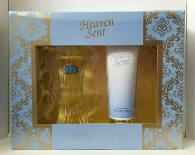 JUEGO DE REGALO ENVIADO DANA HEAVEN 3.4 fl oz EDP SPRAY 4 OZ LOCIÓN CORPORAL NUEVO EN CAJA RARO Foto 1 de 4