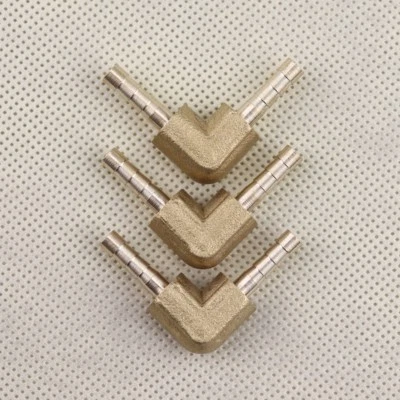 3Pcs 1/8 Inch (4mm) Brass Barbed Tube Pipe Fitting Hose Barb Elbow 90 Degree - Image 1 of 4