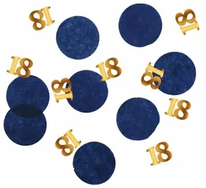 18TH BIRTHDAY TRUE BLUE PARTY TABLE CONFETTI PREMIUM PARTY TABLEWARE - 25G - Picture 1 of 1
