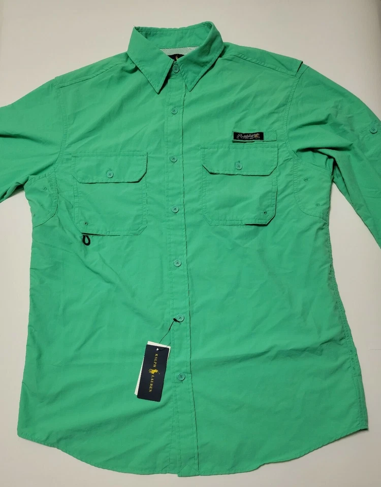 Polo Ralph Lauren Men's Overland Canvas Workshirt Shirt Medium Green