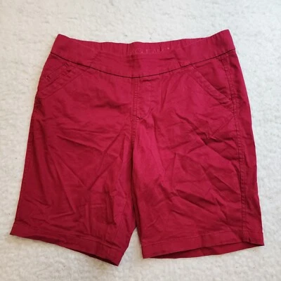 Джинсы JAG Bermuda Classic Fit 10 красные хлопчатобумажные эластичные для гольфа прибрежные морские июль - Изображение 1 из 4