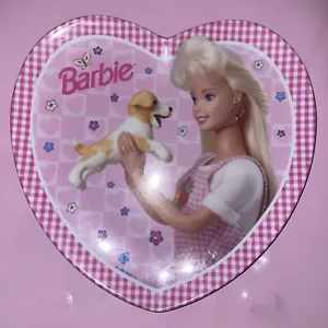 Barbie 1996 Rosa Corazón Placa 8" X 7.5" Zak Designs (algunos arañazos) - Imagen 1 de 2