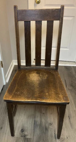 Antique Wood Side Chair Dining Chair Fire Side Chair Cover